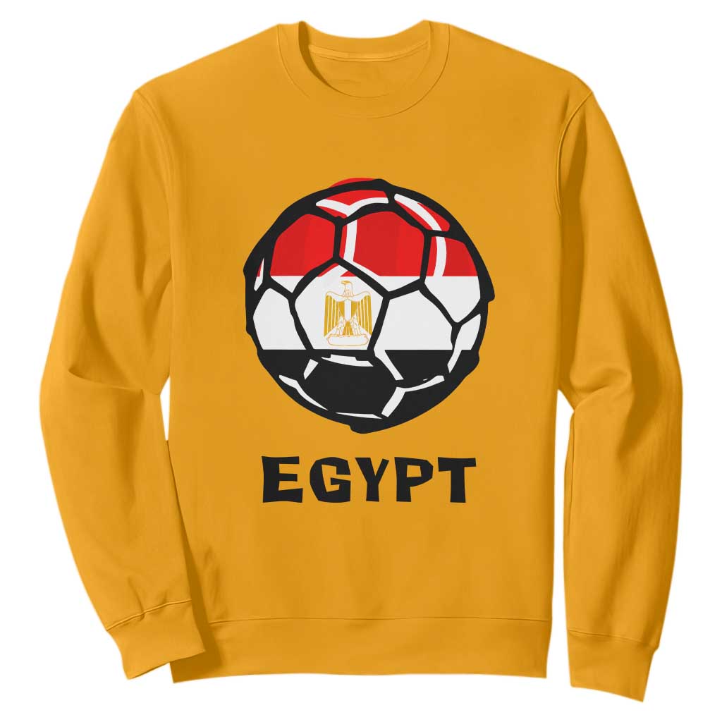 Egyptian Flag Soccer Ball Graphic Sweatshirt Egypt Pride Sports Football Fans Match Day