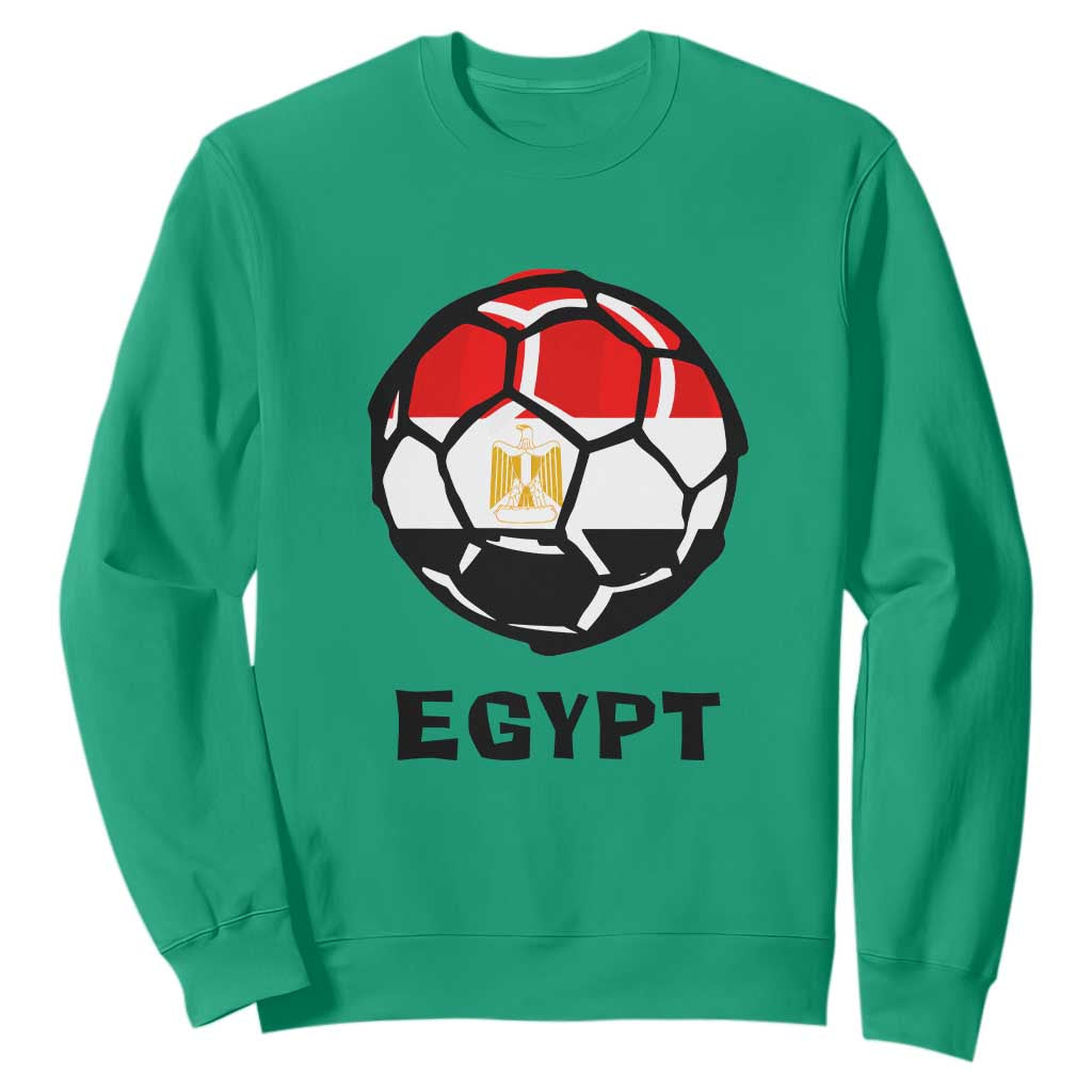 Egyptian Flag Soccer Ball Graphic Sweatshirt Egypt Pride Sports Football Fans Match Day