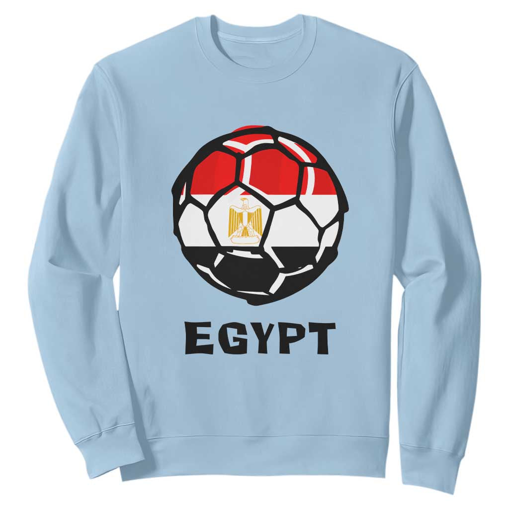 Egyptian Flag Soccer Ball Graphic Sweatshirt Egypt Pride Sports Football Fans Match Day