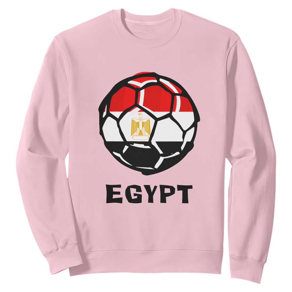 Egyptian Flag Soccer Ball Graphic Sweatshirt Egypt Pride Sports Football Fans Match Day