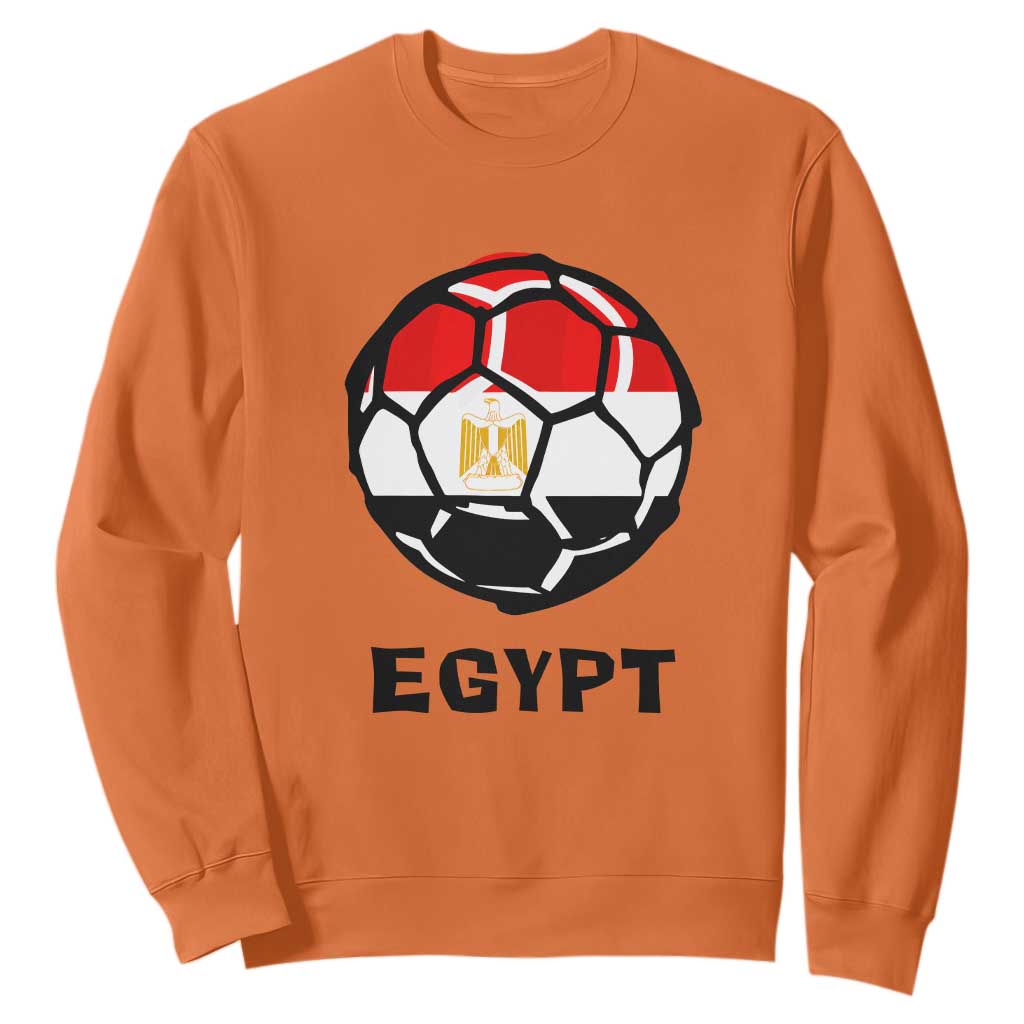 Egyptian Flag Soccer Ball Graphic Sweatshirt Egypt Pride Sports Football Fans Match Day