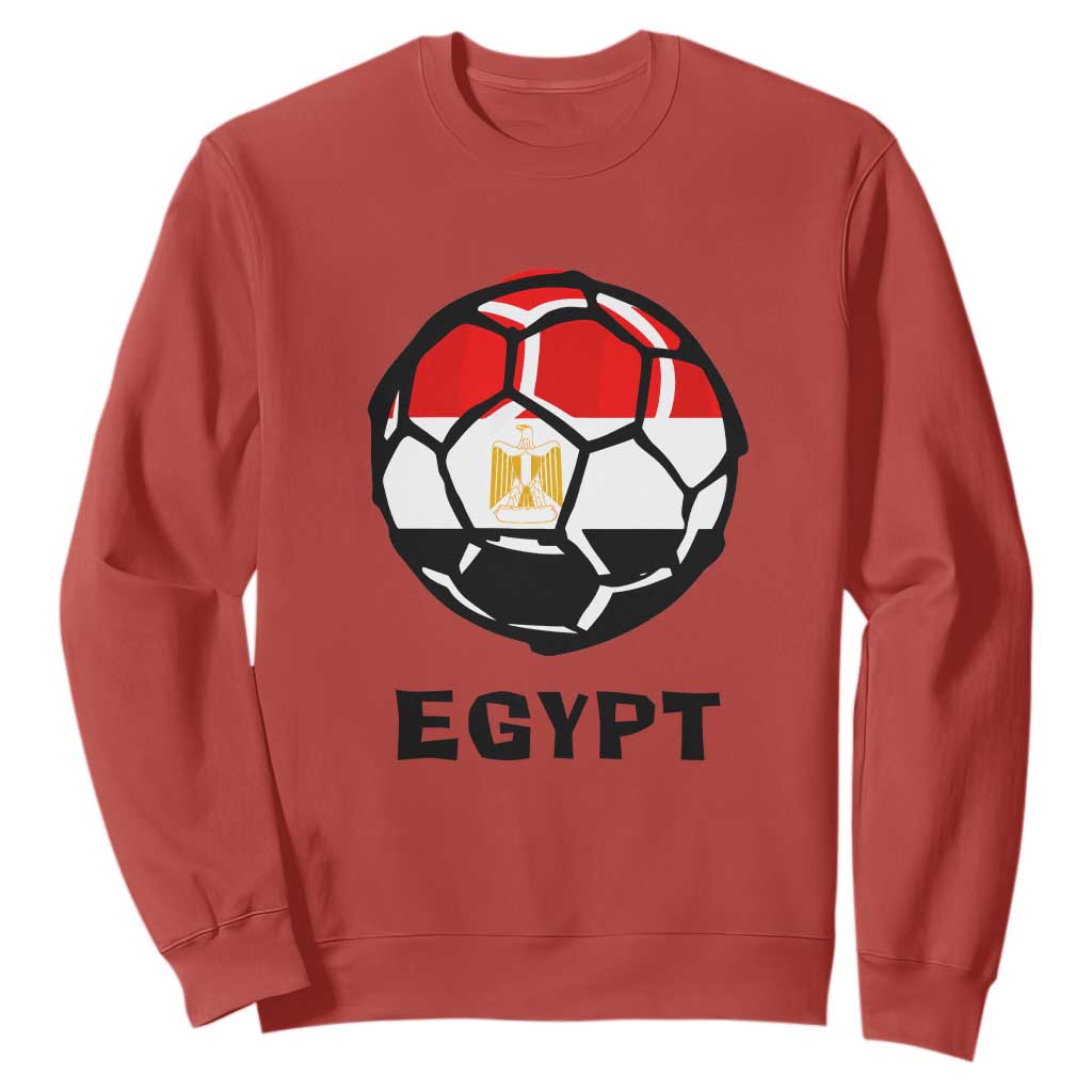 Egyptian Flag Soccer Ball Graphic Sweatshirt Egypt Pride Sports Football Fans Match Day