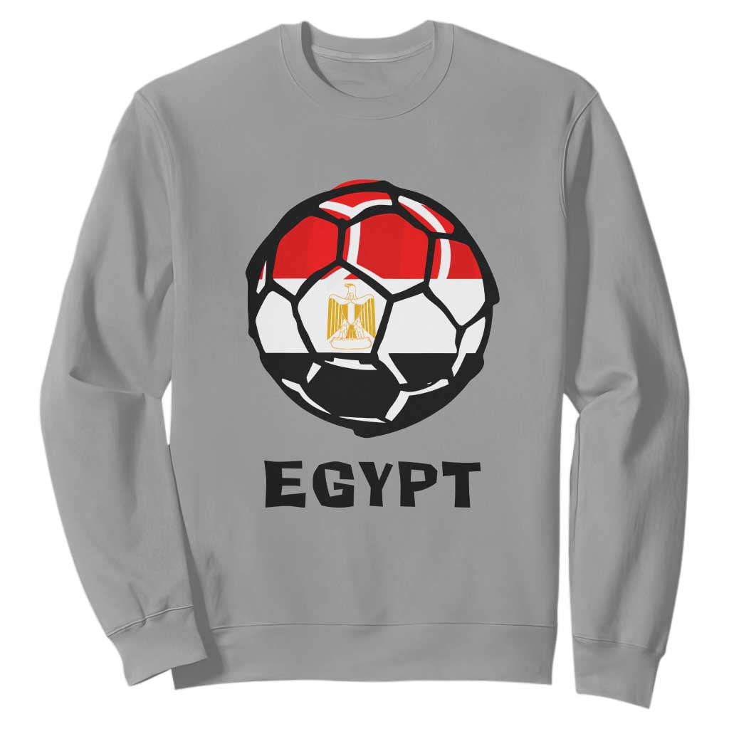 Egyptian Flag Soccer Ball Graphic Sweatshirt Egypt Pride Sports Football Fans Match Day