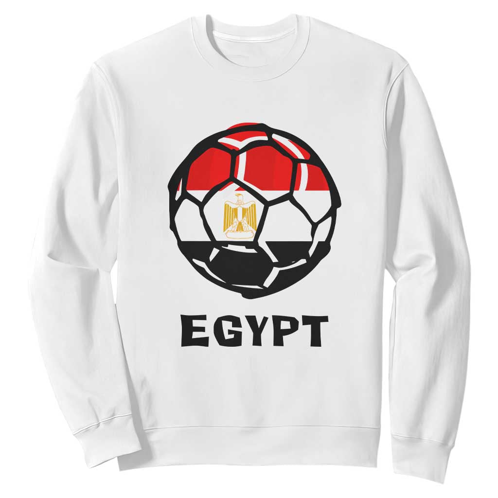 Egyptian Flag Soccer Ball Graphic Sweatshirt Egypt Pride Sports Football Fans Match Day