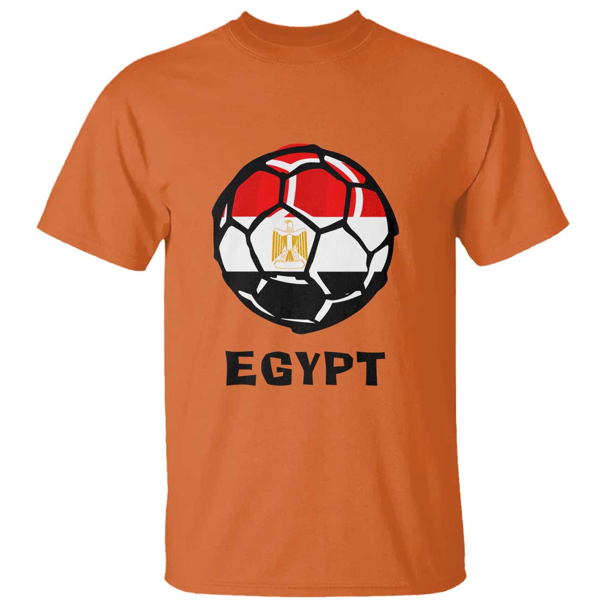 Egyptian Flag Soccer Ball Graphic T Shirt Egypt Pride Sports Football Fans Match Day