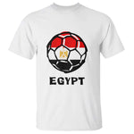 Egyptian Flag Soccer Ball Graphic T Shirt Egypt Pride Sports Football Fans Match Day
