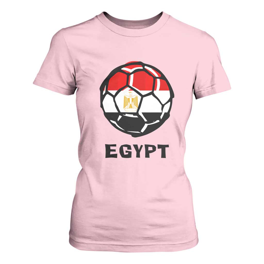 Egyptian Flag Soccer Ball Graphic T Shirt For Women Egypt Pride Sports Football Fans Match Day