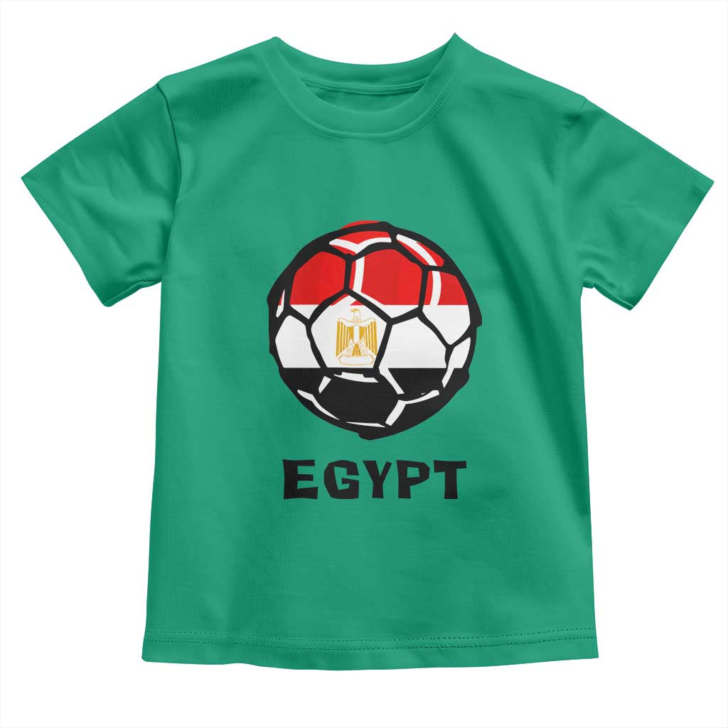 Egyptian Flag Soccer Ball Graphic Toddler T Shirt Egypt Pride Sports Football Fans Match Day