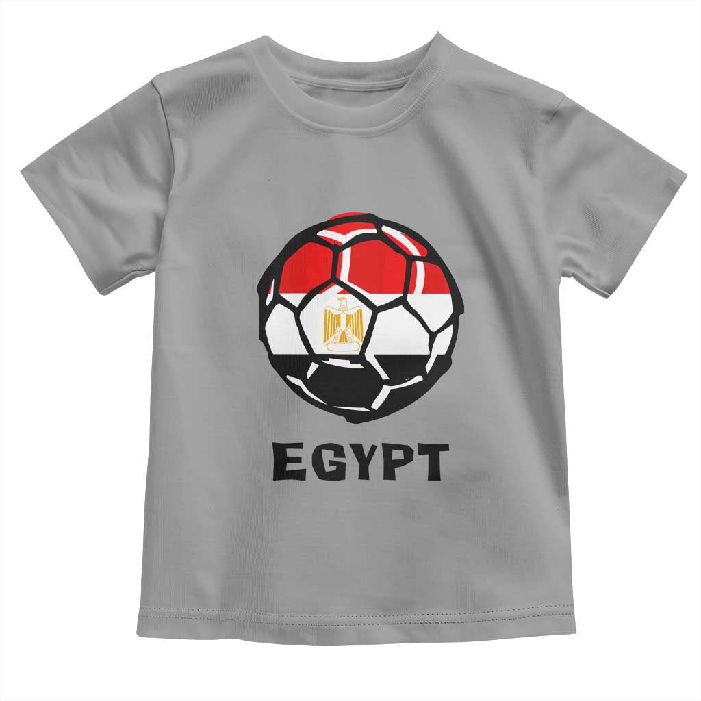 Egyptian Flag Soccer Ball Graphic Toddler T Shirt Egypt Pride Sports Football Fans Match Day