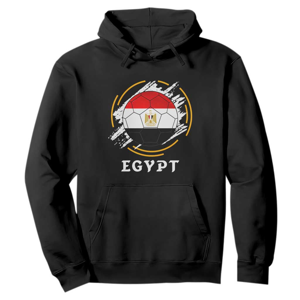 Egyptian Flag Soccer Ball Splatter Graphic Hoodie Egypt Pride Sports Football Fans Match Day
