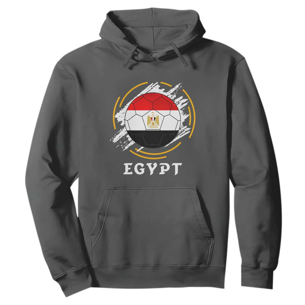 Egyptian Flag Soccer Ball Splatter Graphic Hoodie Egypt Pride Sports Football Fans Match Day