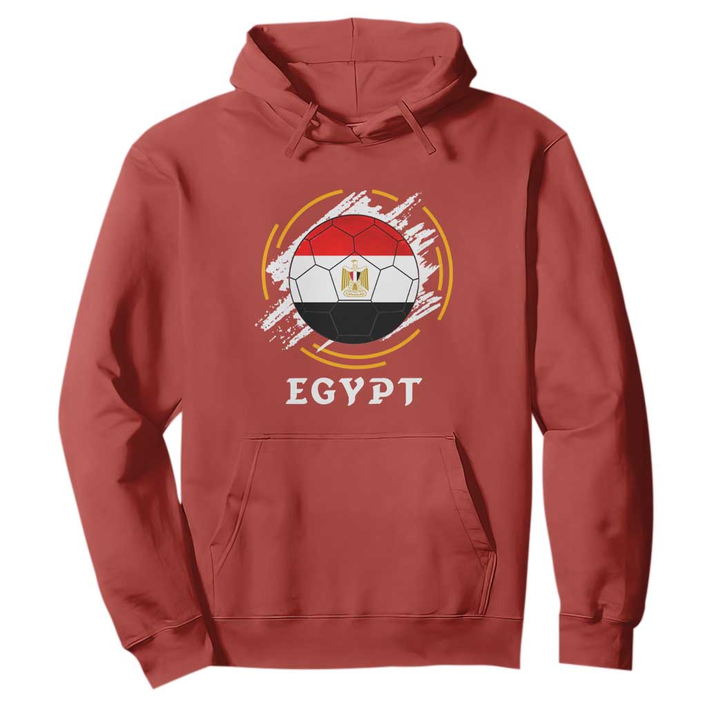 Egyptian Flag Soccer Ball Splatter Graphic Hoodie Egypt Pride Sports Football Fans Match Day
