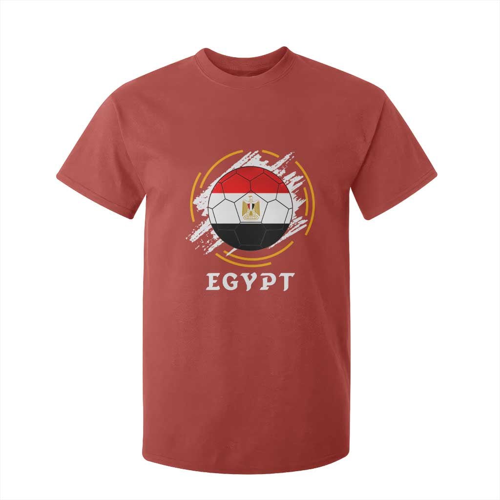 Egyptian Flag Soccer Ball Splatter Graphic T Shirt For Kid Egypt Pride Sports Football Fans Match Day