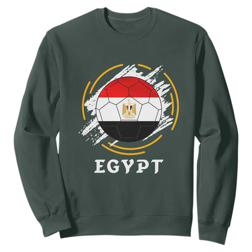 Egyptian Flag Soccer Ball Splatter Graphic Sweatshirt Egypt Pride Sports Football Fans Match Day