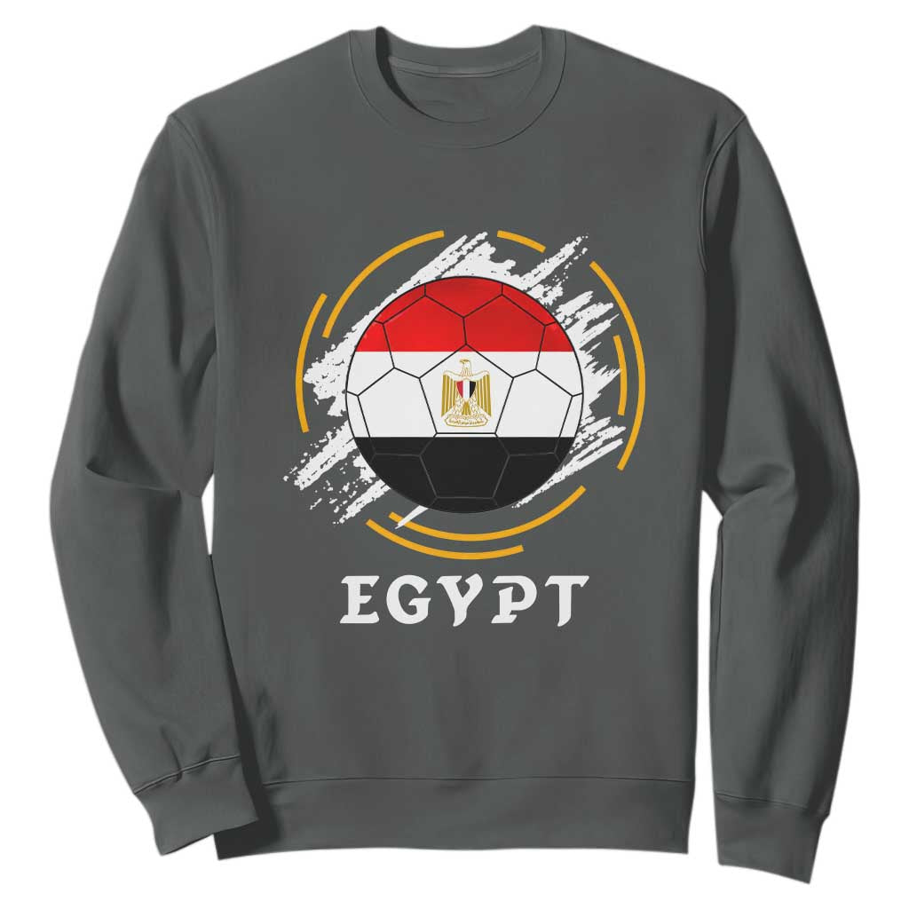 Egyptian Flag Soccer Ball Splatter Graphic Sweatshirt Egypt Pride Sports Football Fans Match Day