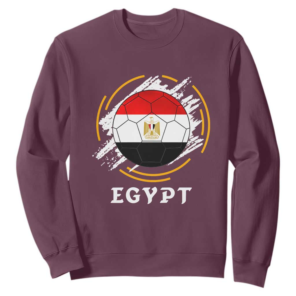 Egyptian Flag Soccer Ball Splatter Graphic Sweatshirt Egypt Pride Sports Football Fans Match Day