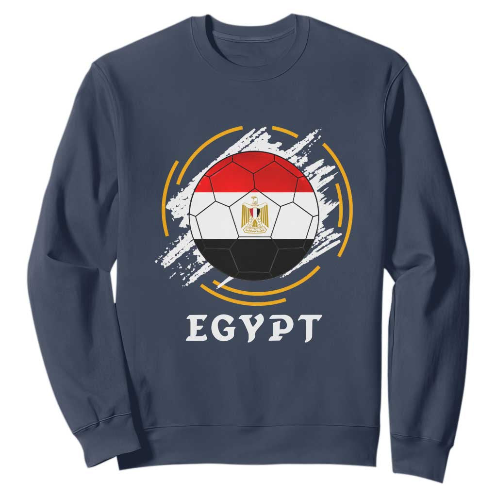 Egyptian Flag Soccer Ball Splatter Graphic Sweatshirt Egypt Pride Sports Football Fans Match Day