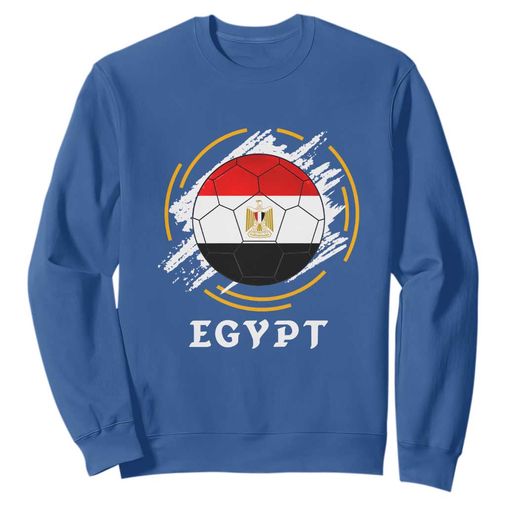 Egyptian Flag Soccer Ball Splatter Graphic Sweatshirt Egypt Pride Sports Football Fans Match Day