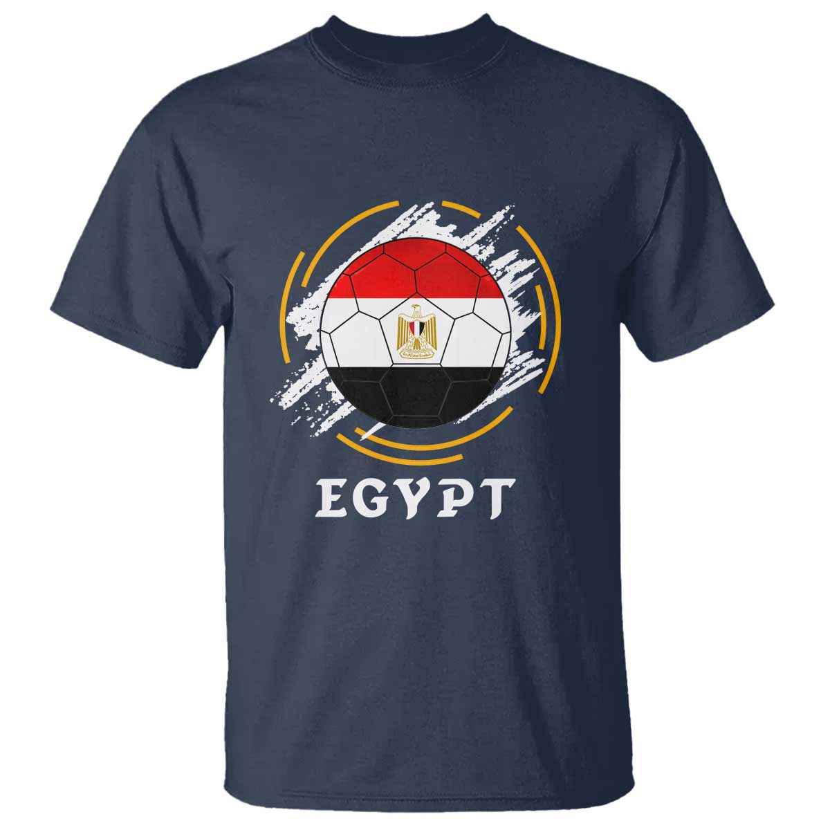 Egyptian Flag Soccer Ball Splatter Graphic T Shirt Egypt Pride Sports Football Fans Match Day