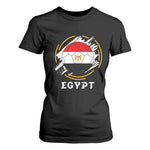 Egyptian Flag Soccer Ball Splatter Graphic T Shirt For Women Egypt Pride Sports Football Fans Match Day