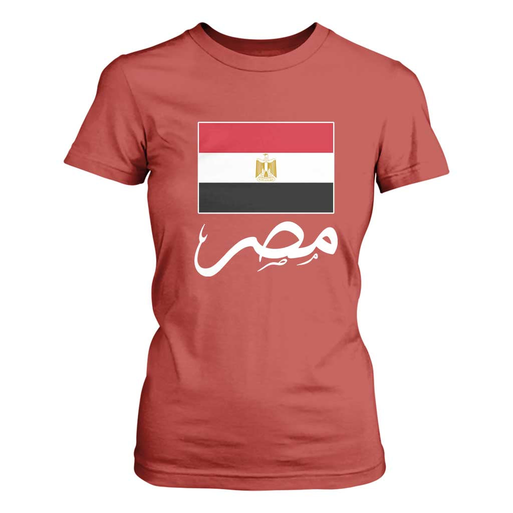 Egyptian Flag Misr Arabic Calligraphy T Shirt For Women Patriotic Egypt Heritage Pride