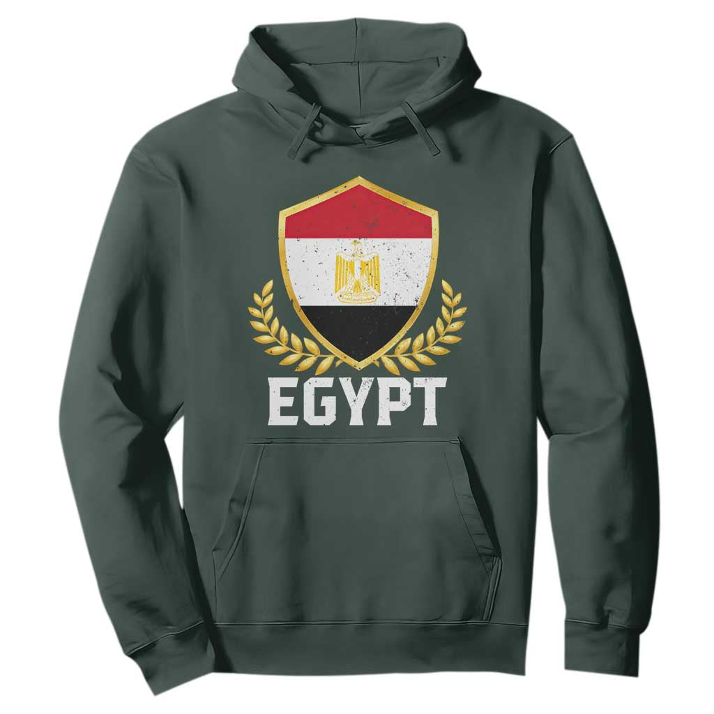 Egypt Coat of Arms Gold Shield Crest Hoodie Patriotic Egyptian Flag Heritage Pride