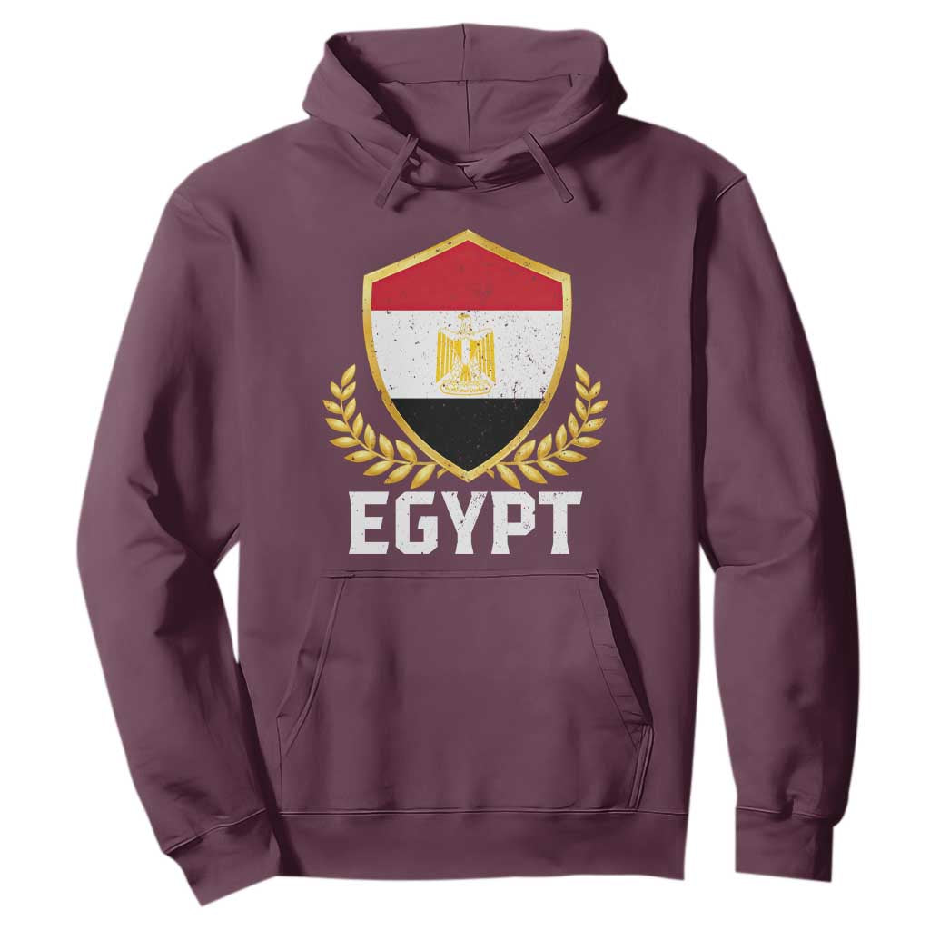 Egypt Coat of Arms Gold Shield Crest Hoodie Patriotic Egyptian Flag Heritage Pride
