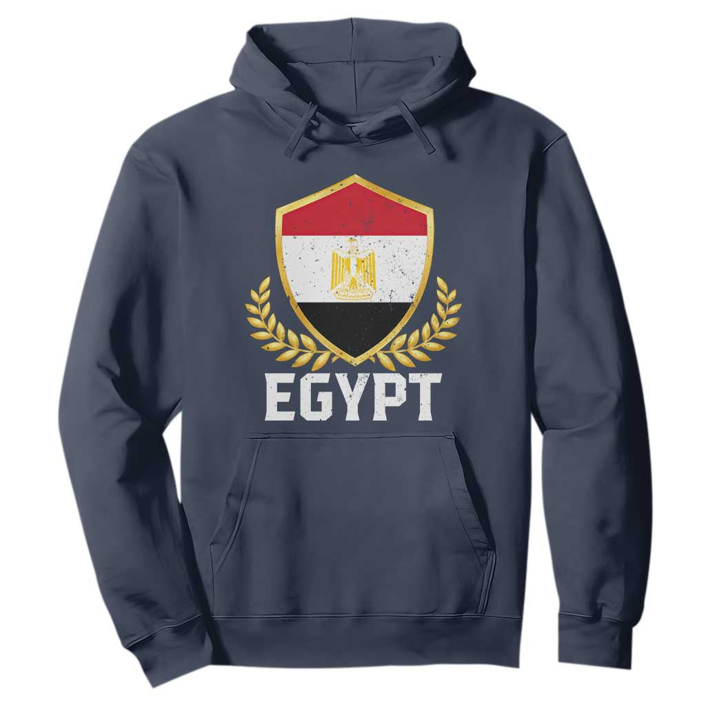 Egypt Coat of Arms Gold Shield Crest Hoodie Patriotic Egyptian Flag Heritage Pride