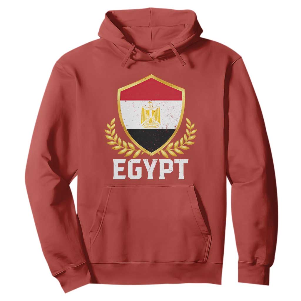 Egypt Coat of Arms Gold Shield Crest Hoodie Patriotic Egyptian Flag Heritage Pride