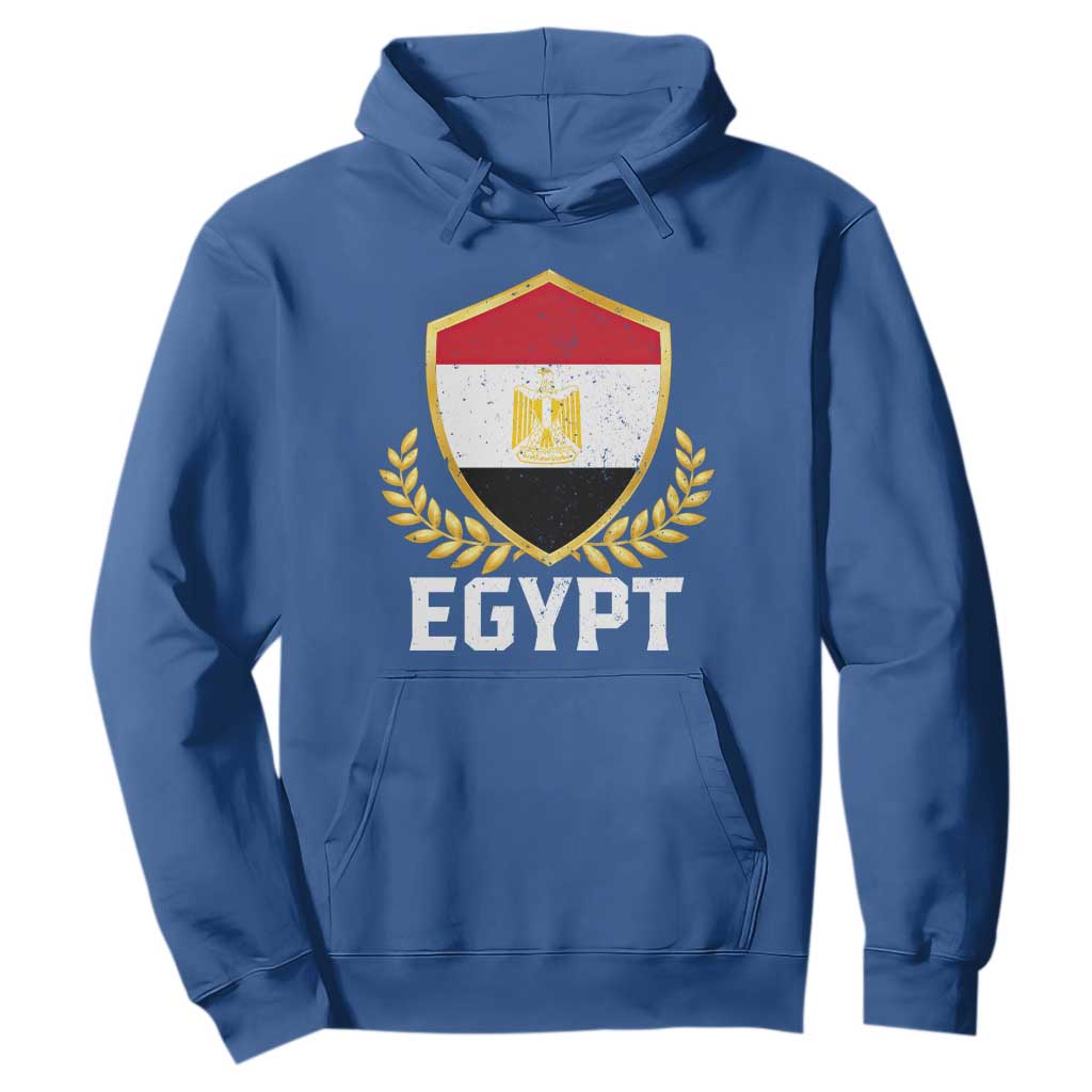Egypt Coat of Arms Gold Shield Crest Hoodie Patriotic Egyptian Flag Heritage Pride