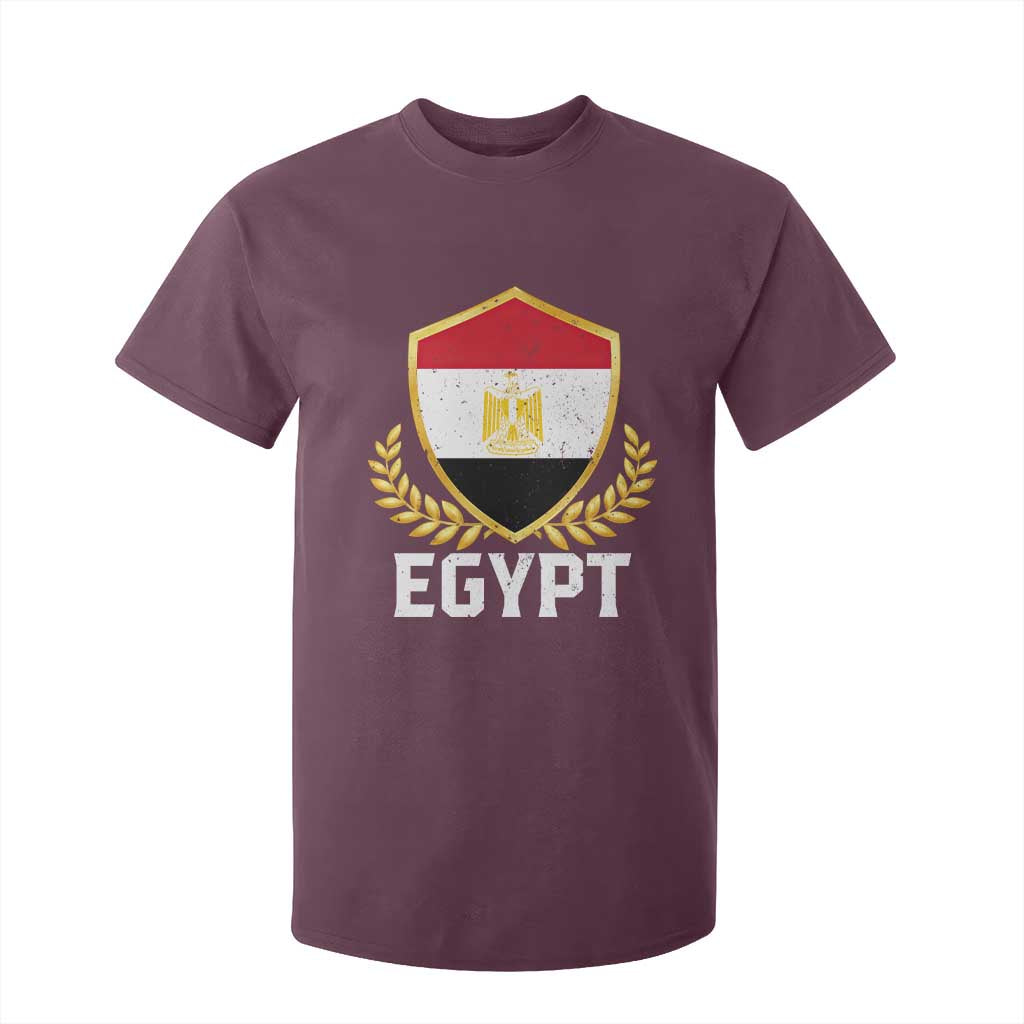 Egypt Coat of Arms Gold Shield Crest T Shirt For Kid Patriotic Egyptian Flag Heritage Pride