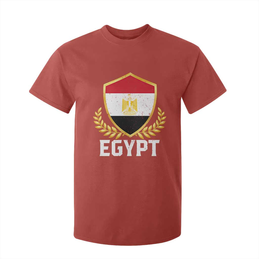 Egypt Coat of Arms Gold Shield Crest T Shirt For Kid Patriotic Egyptian Flag Heritage Pride
