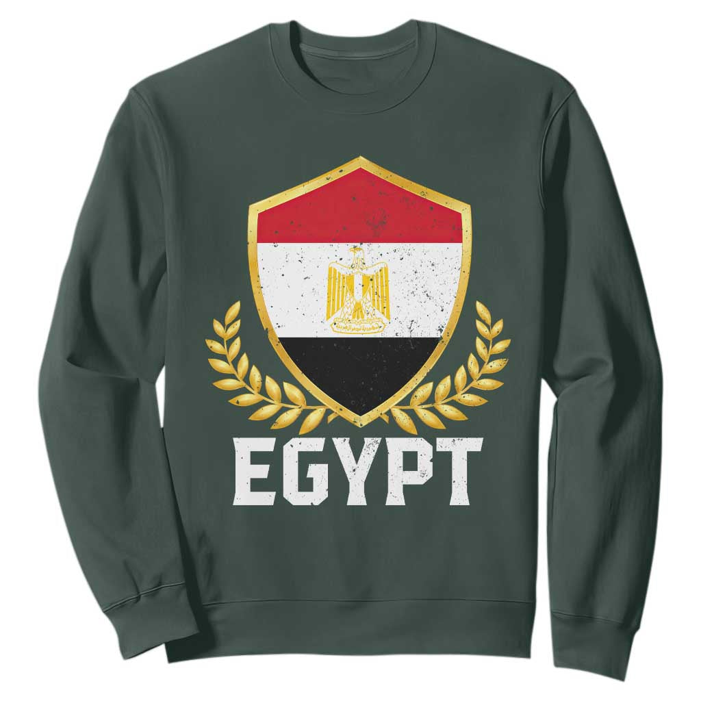 Egypt Coat of Arms Gold Shield Crest Sweatshirt Patriotic Egyptian Flag Heritage Pride