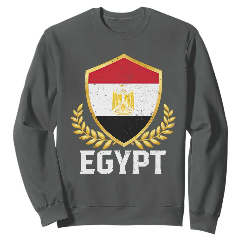 Egypt Coat of Arms Gold Shield Crest Sweatshirt Patriotic Egyptian Flag Heritage Pride