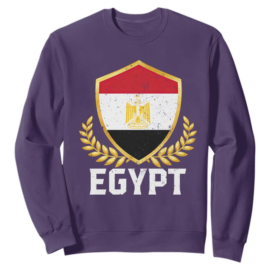 Egypt Coat of Arms Gold Shield Crest Sweatshirt Patriotic Egyptian Flag Heritage Pride