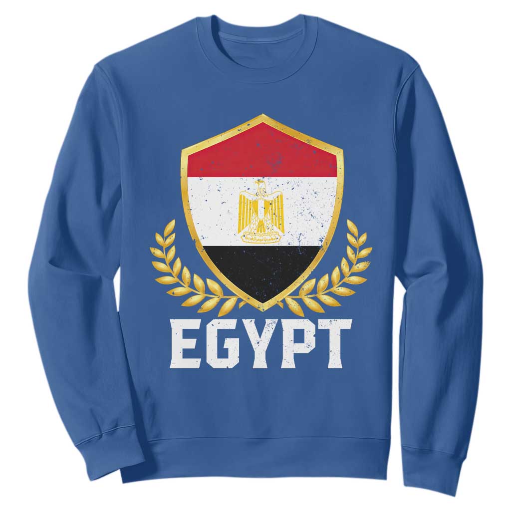 Egypt Coat of Arms Gold Shield Crest Sweatshirt Patriotic Egyptian Flag Heritage Pride