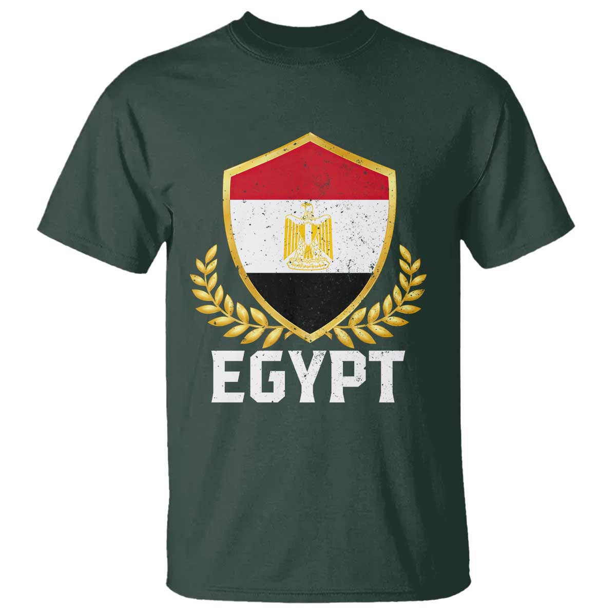 Egypt Coat of Arms Gold Shield Crest T Shirt Patriotic Egyptian Flag Heritage Pride
