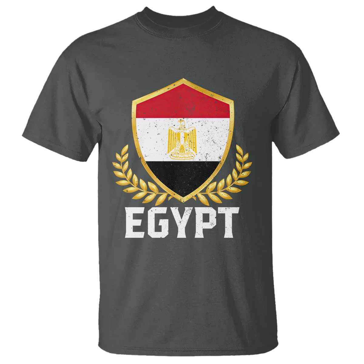 Egypt Coat of Arms Gold Shield Crest T Shirt Patriotic Egyptian Flag Heritage Pride