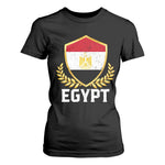 Egypt Coat of Arms Gold Shield Crest T Shirt For Women Patriotic Egyptian Flag Heritage Pride