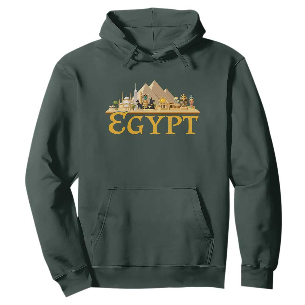 Ancient Egypt Pyramids Sphinx Graphic Hoodie Vintage Egypt Anubis History Buff Travel Souvenir