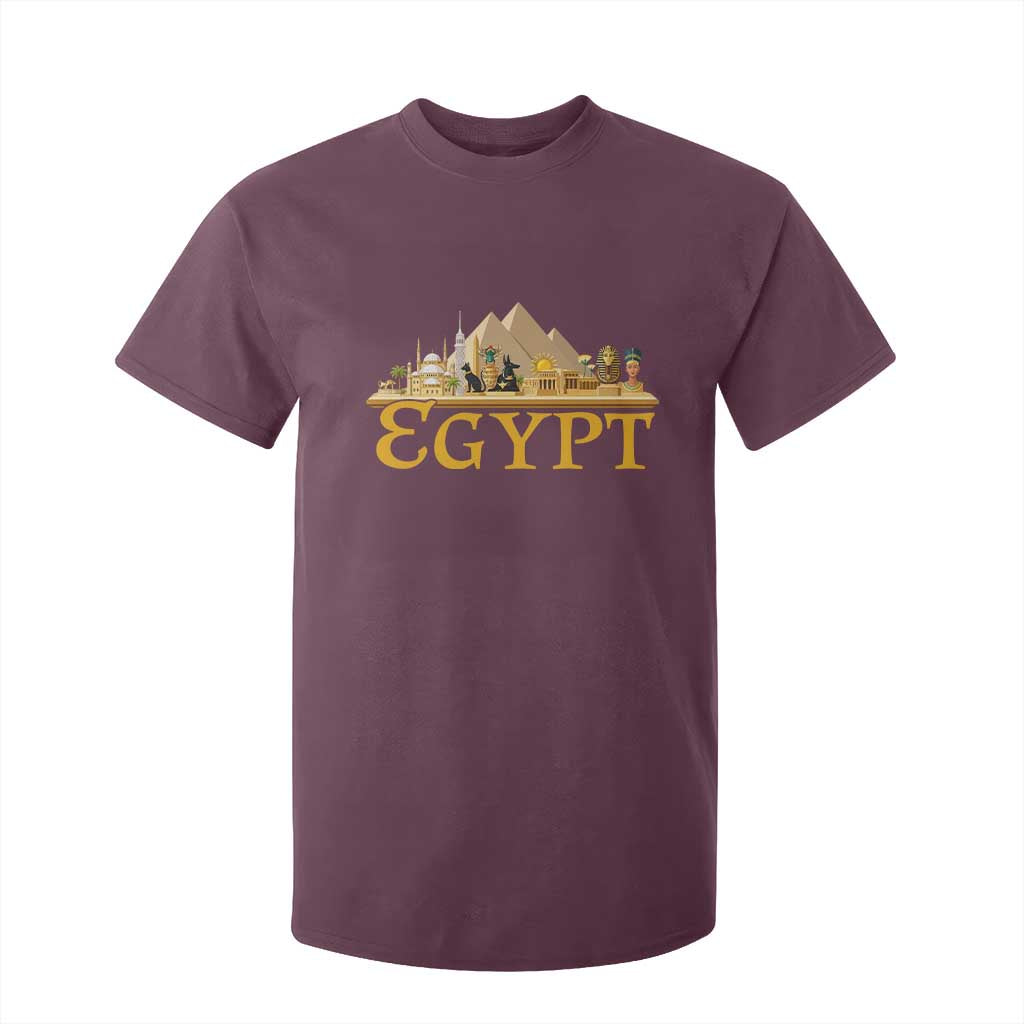 Ancient Egypt Pyramids Sphinx Graphic T Shirt For Kid Vintage Egypt Anubis History Buff Travel Souvenir