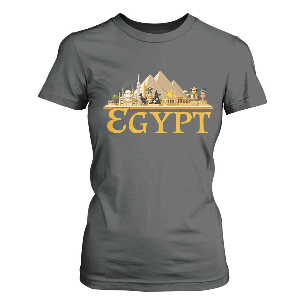 Ancient Egypt Pyramids Sphinx Graphic T Shirt For Women Vintage Egypt Anubis History Buff Travel Souvenir