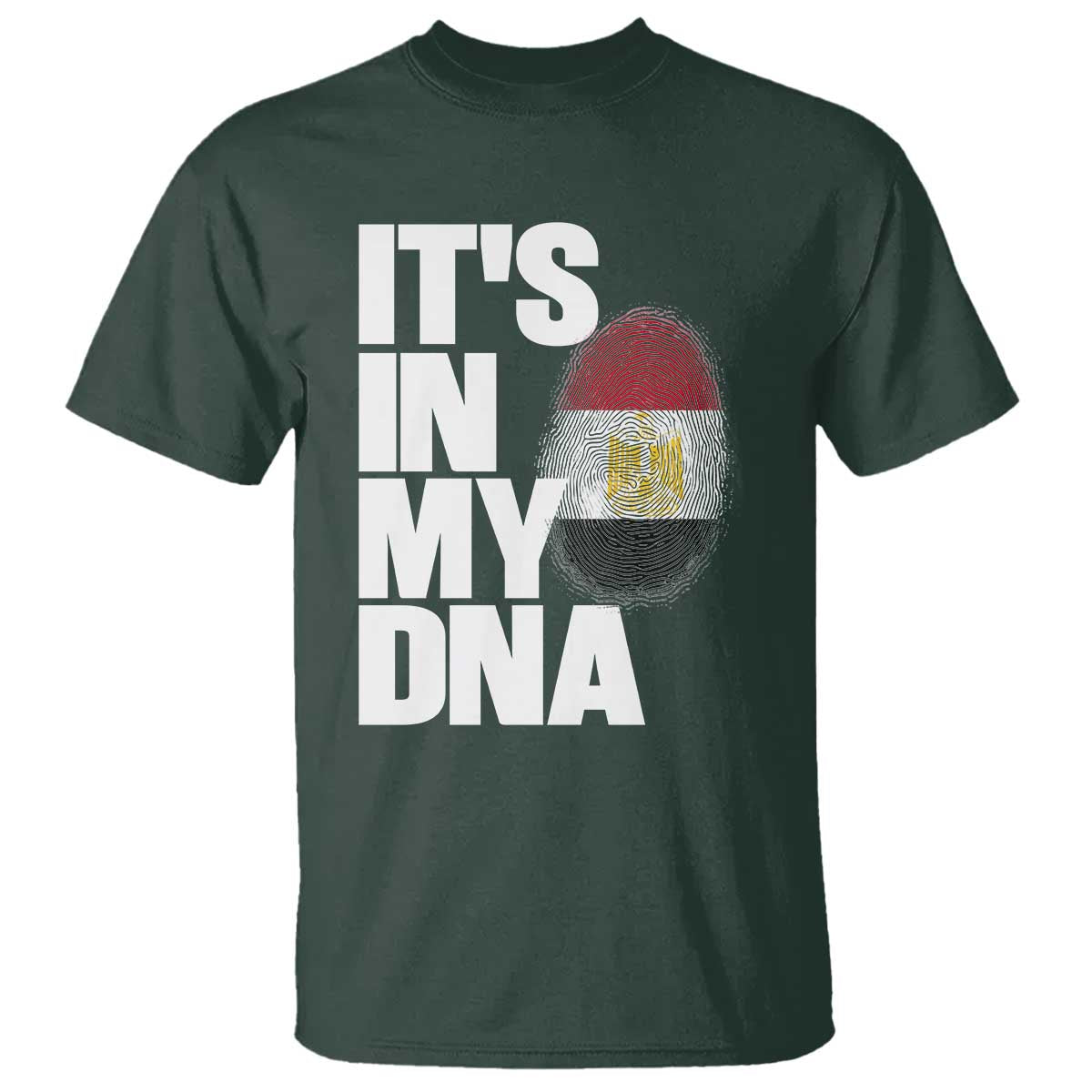 Egypt It's In My DNA Flag Fingerprint Graphic T Shirt Egyptian Heritage Pride Roots