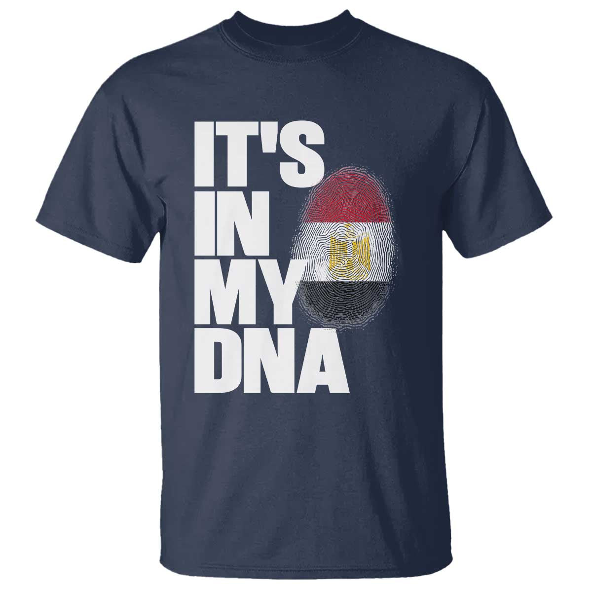 Egypt It's In My DNA Flag Fingerprint Graphic T Shirt Egyptian Heritage Pride Roots