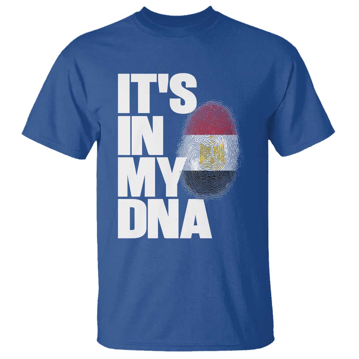 Egypt It's In My DNA Flag Fingerprint Graphic T Shirt Egyptian Heritage Pride Roots