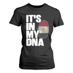 Egypt It's In My DNA Flag Fingerprint Graphic T Shirt For Women Egyptian Heritage Pride Roots