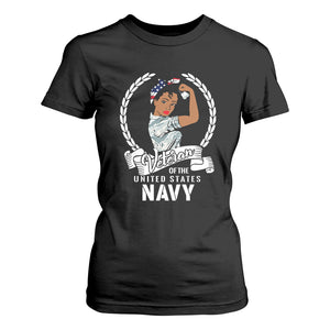 Black US Women Veteran T Shirt For Women - Proud Female Military Navy Girl