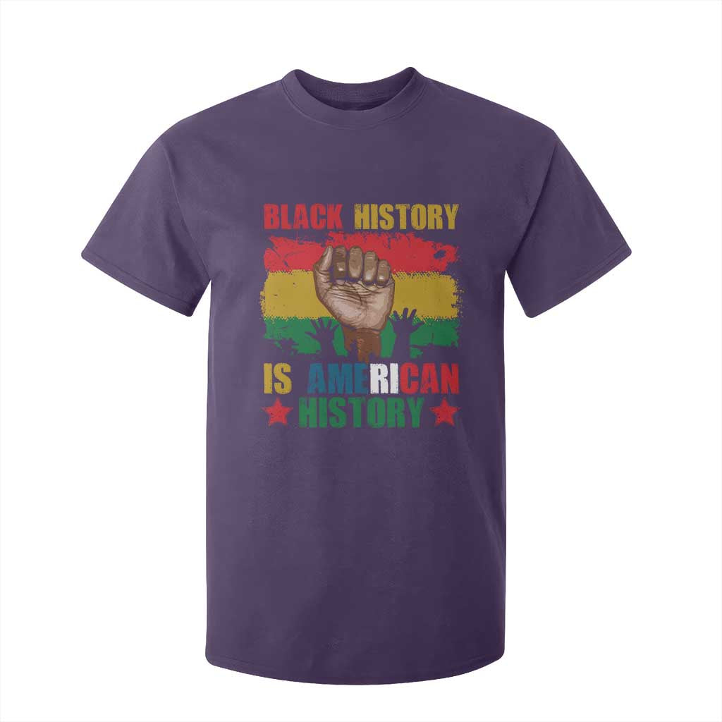 Black History Is American History T Shirt For Kid African American Pride Raised Fist