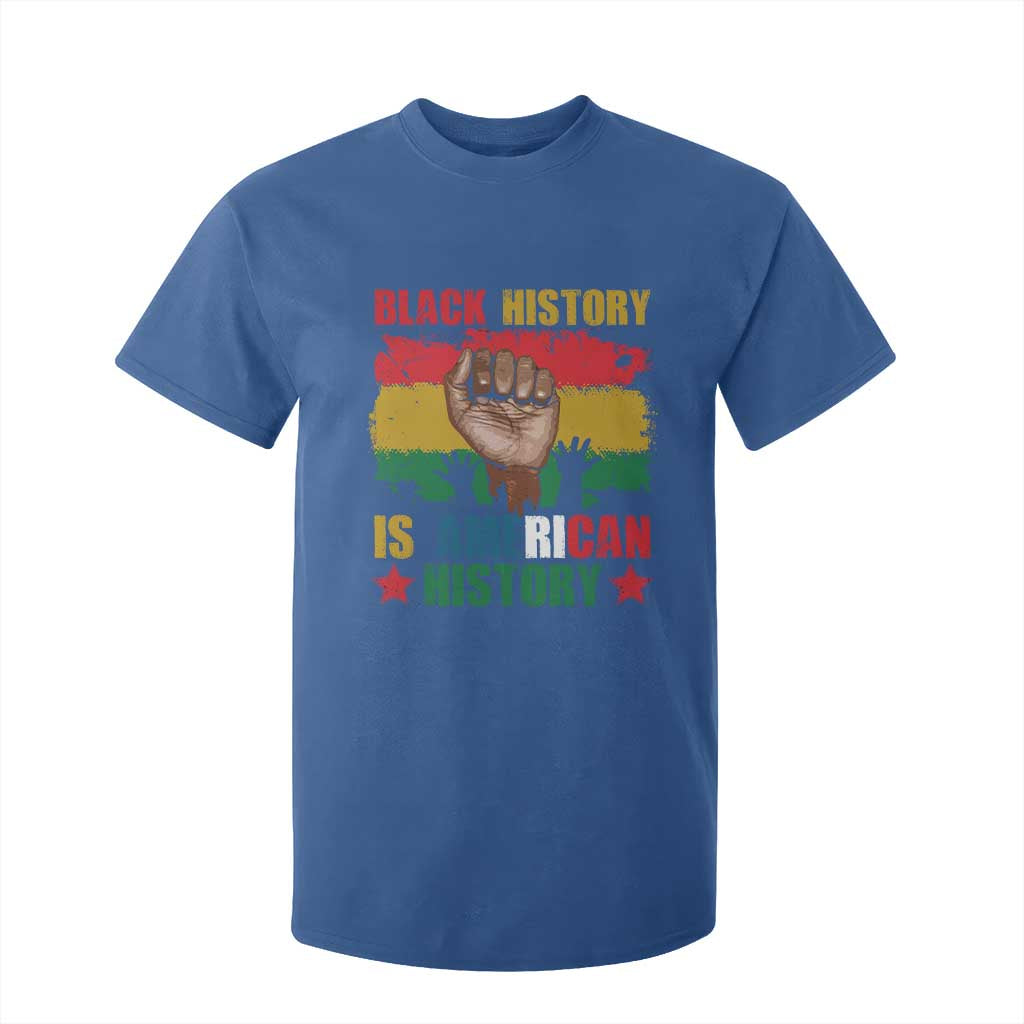 Black History Is American History T Shirt For Kid African American Pride Raised Fist