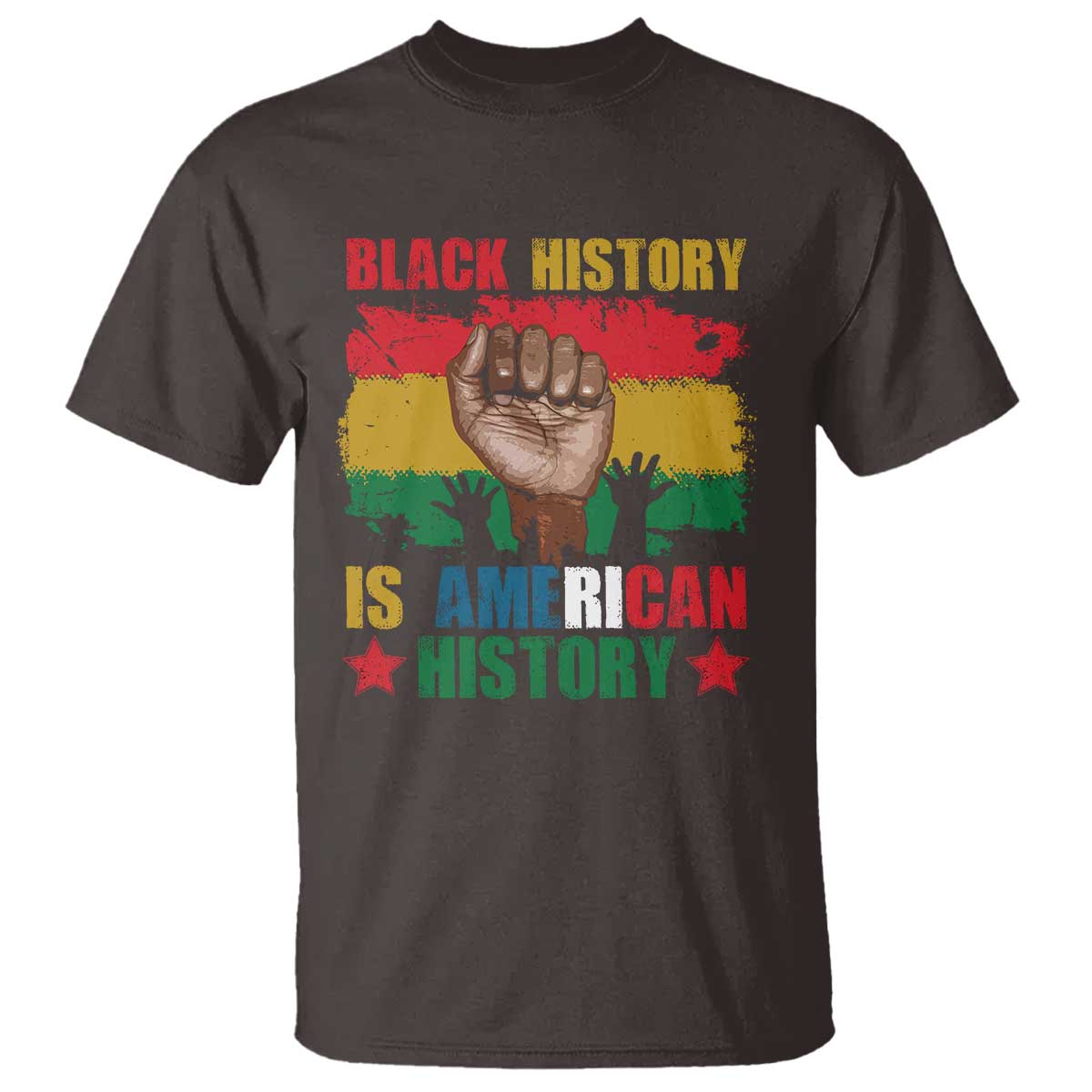 Black History Is American History T Shirt African American Pride Raised Fist
